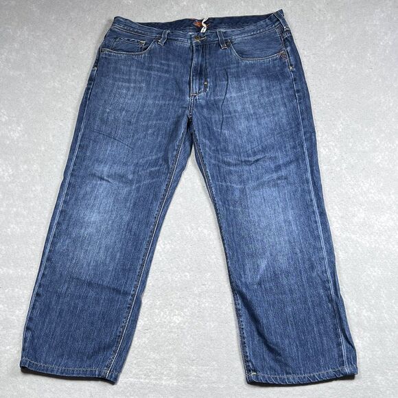 Tommy Bahama Jeans Mens Size 36 Blue Standard Bootcut Dark Wash Denim Pockets - Picture 1 of 15